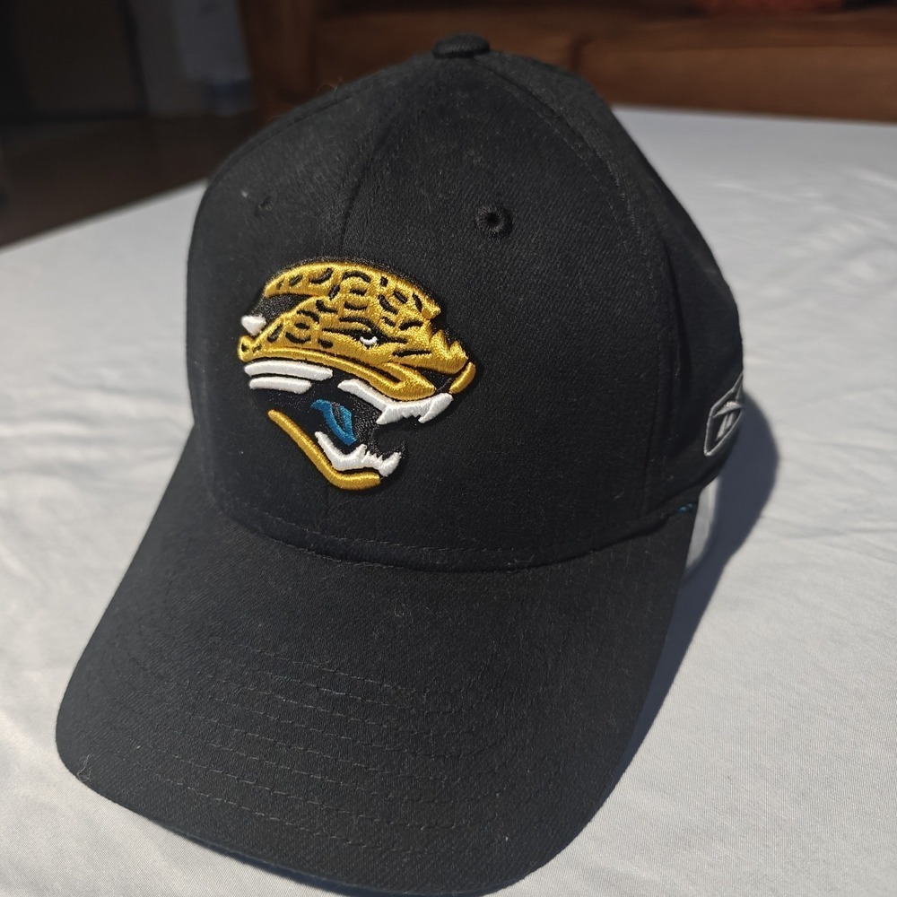 Reebok Jacksonville Jaguars NFL Adjustable Cap Hat Black/Teal Under Brim
